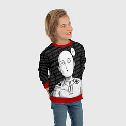 Свитшот детский One Punch Man - Сайтама Ванпанчмен, цвет: 3D-красный — фото 2