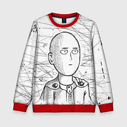 Свитшот детский Ванпанчмен Сайтама - Saitama, цвет: 3D-красный