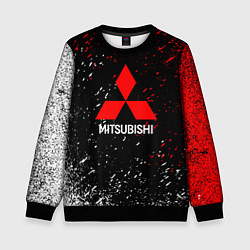 Свитшот детский Mitsubishi Logo auto, цвет: 3D-черный