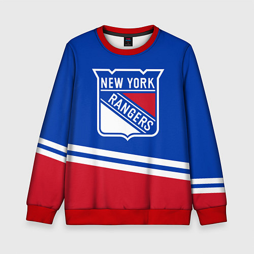 Детский свитшот New York Rangers Нью Йорк Рейнджерс / 3D-Красный – фото 1