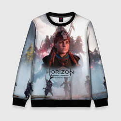 Свитшот детский Элой Horizon Forbidden West game, цвет: 3D-черный