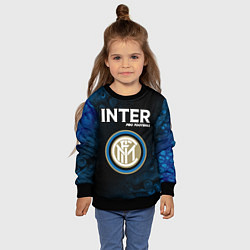 Свитшот детский INTER Pro Football Разводы, цвет: 3D-черный — фото 2