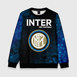 Свитшот детский INTER Pro Football Разводы, цвет: 3D-черный