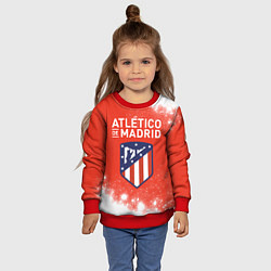 Свитшот детский ATLETICO MADRID Брызги, цвет: 3D-красный — фото 2