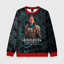 Свитшот детский Horizon 3d соты, цвет: 3D-красный