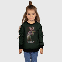 Свитшот детский Five Nights at Freddys кролик, цвет: 3D-черный — фото 2