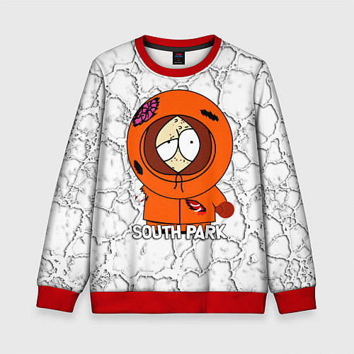Детский свитшот Мультфильм Южный парк Кенни South Park / 3D-Красный – фото 1