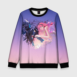 Свитшот детский Красавица и дракон heart, цвет: 3D-черный
