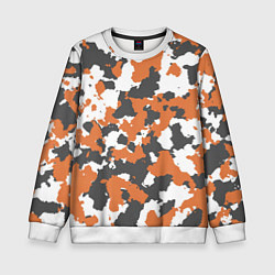 Свитшот детский Orange Camo, цвет: 3D-белый
