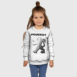 Свитшот детский PEUGEOT Соты, цвет: 3D-белый — фото 2