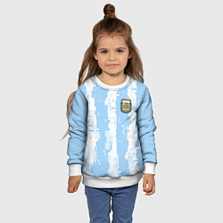 Свитшот детский Сборная Аргентины Современная форма, цвет: 3D-белый — фото 2