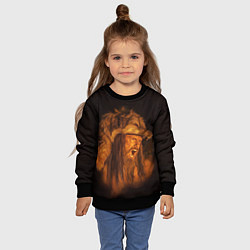 Свитшот детский Амлет в волке, цвет: 3D-черный — фото 2