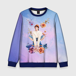 Свитшот детский Хуа Ченьюй марсианские цветы HCY, цвет: 3D-синий
