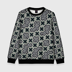 Свитшот детский Круги и крестики, цвет: 3D-черный