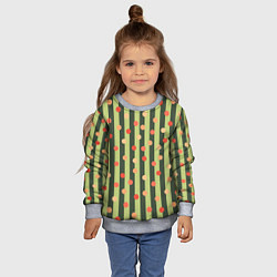 Свитшот детский Забавный полосато-гороховый принт, цвет: 3D-меланж — фото 2