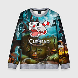 Свитшот детский Cuphead Zombie, цвет: 3D-меланж
