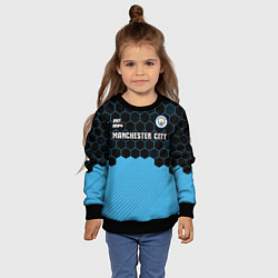 Свитшот детский MANCHESTER CITY Manchester City Соты, цвет: 3D-черный — фото 2