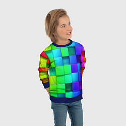 Свитшот детский Color geometrics pattern Vanguard, цвет: 3D-синий — фото 2