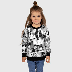 Свитшот детский Psycho Pass pattern, цвет: 3D-черный — фото 2