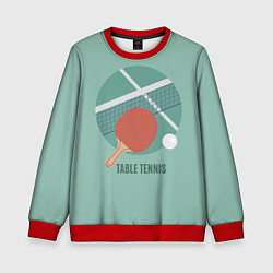 Свитшот детский TABLE TENNIS Теннис, цвет: 3D-красный