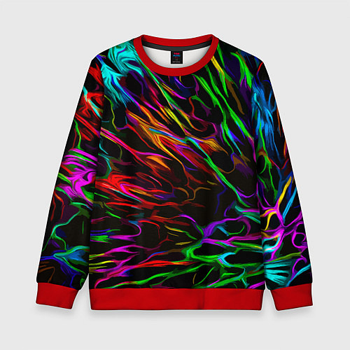 Детский свитшот Neon pattern Vanguard / 3D-Красный – фото 1
