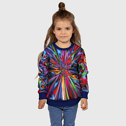 Свитшот детский Color pattern Impressionism, цвет: 3D-синий — фото 2