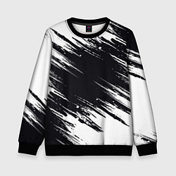 Свитшот детский БЕЛАЯ КРАСКА БРЫЗГИ, цвет: 3D-черный