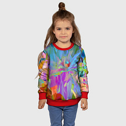 Свитшот детский Abstract color pattern Summer 2022, цвет: 3D-красный — фото 2