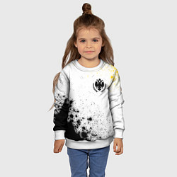 Свитшот детский RUSSIAN EMPIRE - ГЕРБ Брызги, цвет: 3D-белый — фото 2