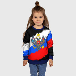 Свитшот детский Россия - имперский герб, цвет: 3D-синий — фото 2