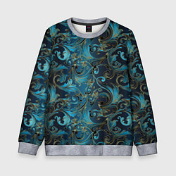 Свитшот детский Blue Abstract Узоры, цвет: 3D-меланж