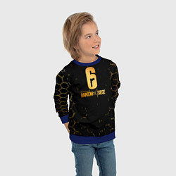 Свитшот детский Rainbow six siege соты, цвет: 3D-синий — фото 2