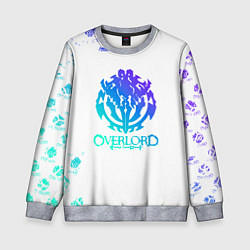 Свитшот детский Overlord неоновый логотип, цвет: 3D-меланж