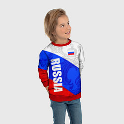 Свитшот детский RUSSIA - SPORTWEAR - ТРИКОЛОР, цвет: 3D-красный — фото 2