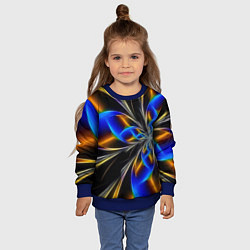 Свитшот детский Neon vanguard pattern Fashion 2023, цвет: 3D-синий — фото 2
