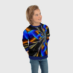 Свитшот детский Neon vanguard pattern Fashion 2023, цвет: 3D-синий — фото 2