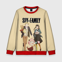 Свитшот детский Spy x Family: Семья шпиона, цвет: 3D-красный