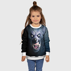 Свитшот детский Оборотень - Волк, цвет: 3D-белый — фото 2