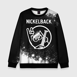Свитшот детский Nickelback КОТ Брызги, цвет: 3D-черный