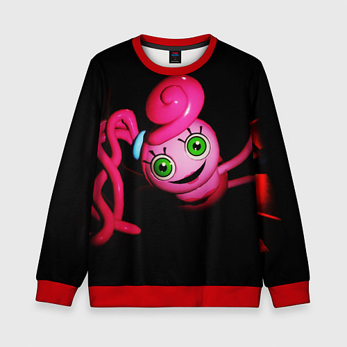 Детский свитшот POPPY PLAYTIME - Mommy long legs - Мама длинные но / 3D-Красный – фото 1