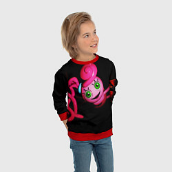 Свитшот детский POPPY PLAYTIME - Mommy long legs - Мама длинные но, цвет: 3D-красный — фото 2