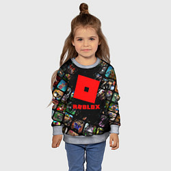 Свитшот детский ROBLOX СЮЖЕТЫ И ЛОГОТИП, цвет: 3D-меланж — фото 2