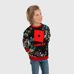 Свитшот детский ROBLOX СЮЖЕТЫ И ЛОГОТИП, цвет: 3D-красный — фото 2