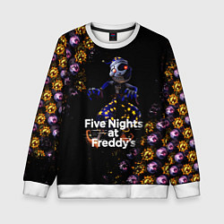 Свитшот детский Five Nights at Freddys Луна паттерн, цвет: 3D-белый