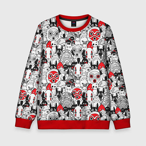 Детский свитшот Studio Ghibli Stars / 3D-Красный – фото 1