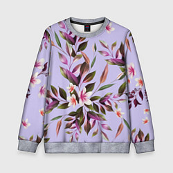 Свитшот детский Цветы Вересковый Сад, цвет: 3D-меланж
