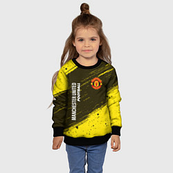 Свитшот детский MANCHESTER UNITED Football - Краска, цвет: 3D-черный — фото 2