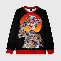 Свитшот детский ВАН ПИС АРКИ В ЛУФФИ ONE PIECE, цвет: 3D-красный