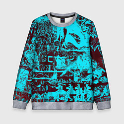 Свитшот детский БИРЮЗОВАЯ ПАЛИТРА ЦВЕТА, цвет: 3D-меланж