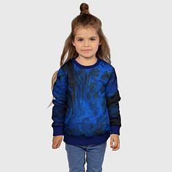 Свитшот детский Синий абстрактный дым, цвет: 3D-синий — фото 2